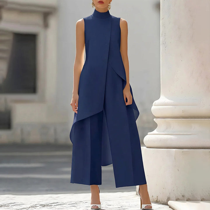 Elegant High Neck Sleeveless Jumpsuit