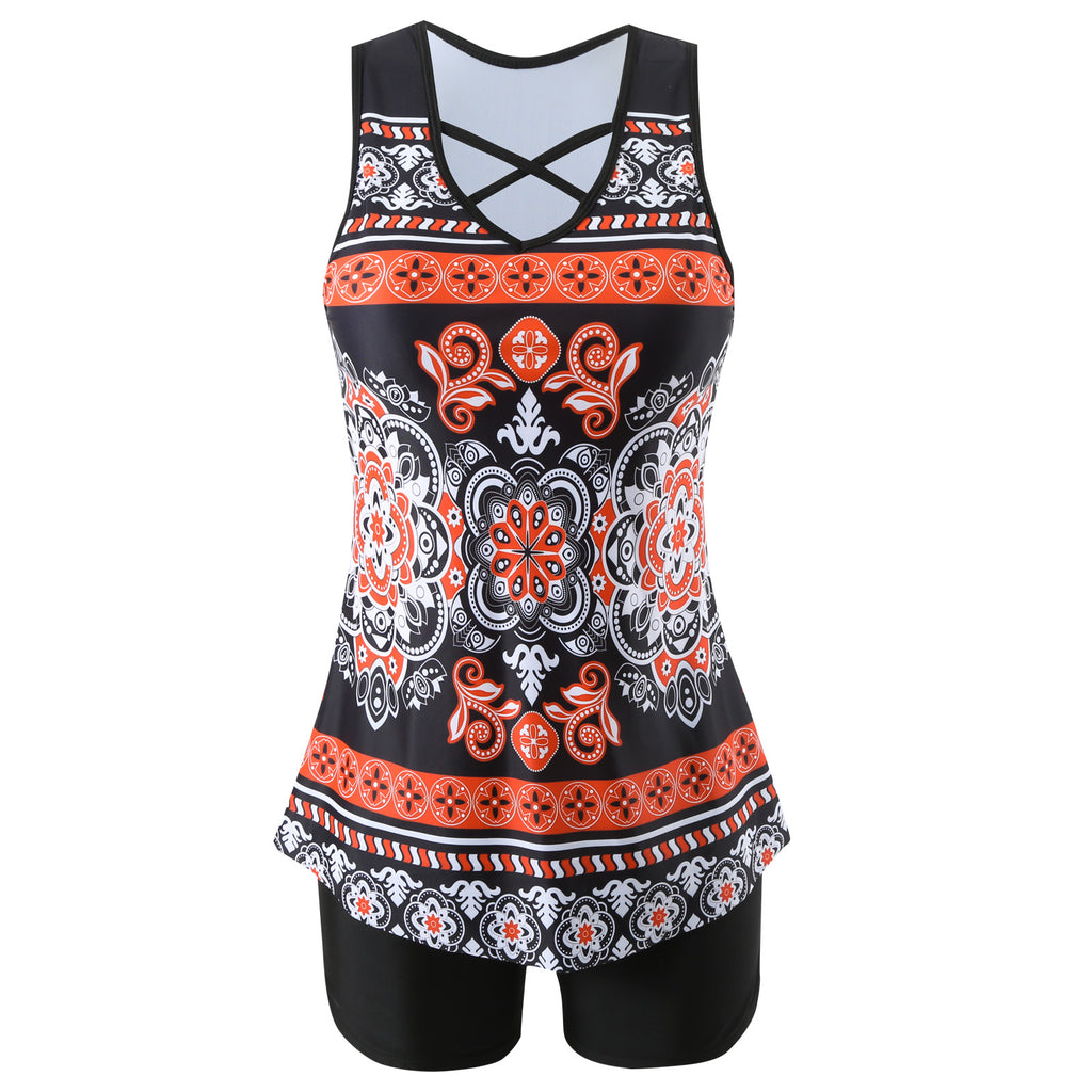 Adjustable Side Tankini Swimsuit Set