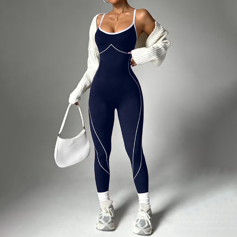 Criss Cross Back Yoga Jumpsuit