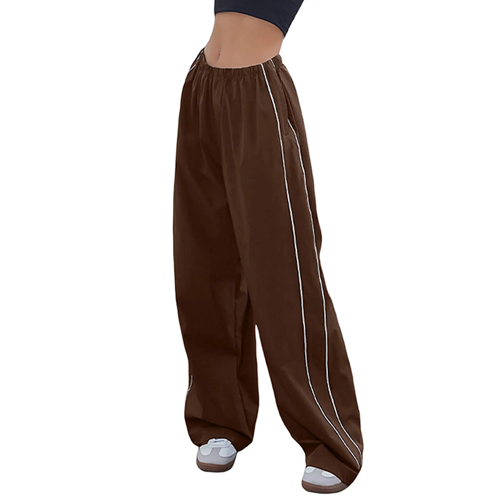 Elastic Waist Side Stripe Trousers
