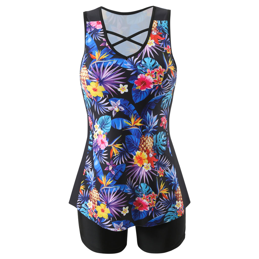 Adjustable Side Tankini Swimsuit Set
