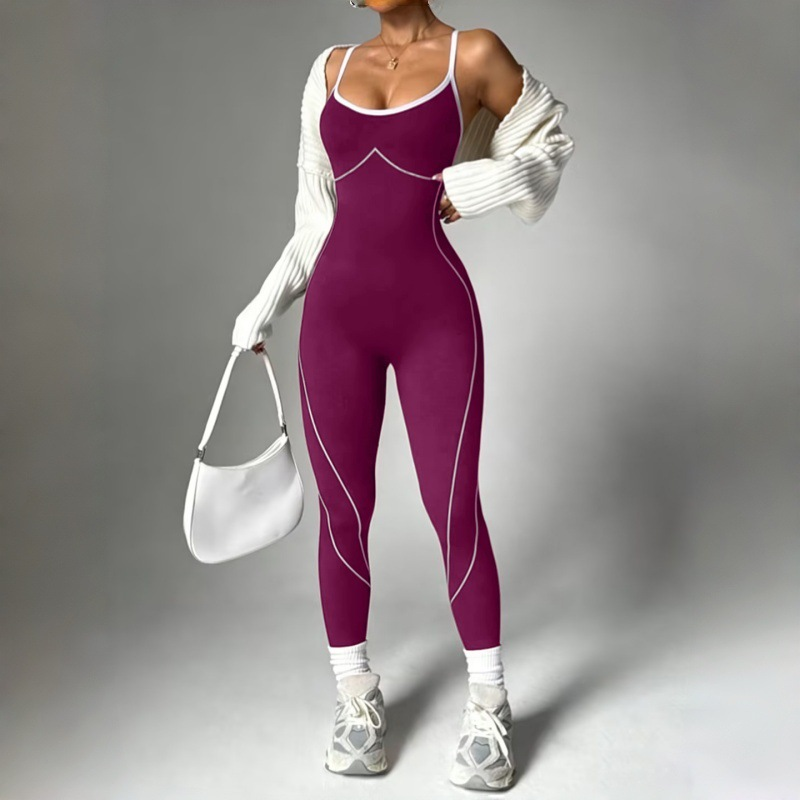 Criss Cross Back Yoga Jumpsuit