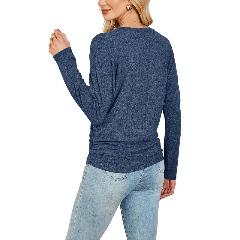 Round Neck Long Sleeve Knit Top