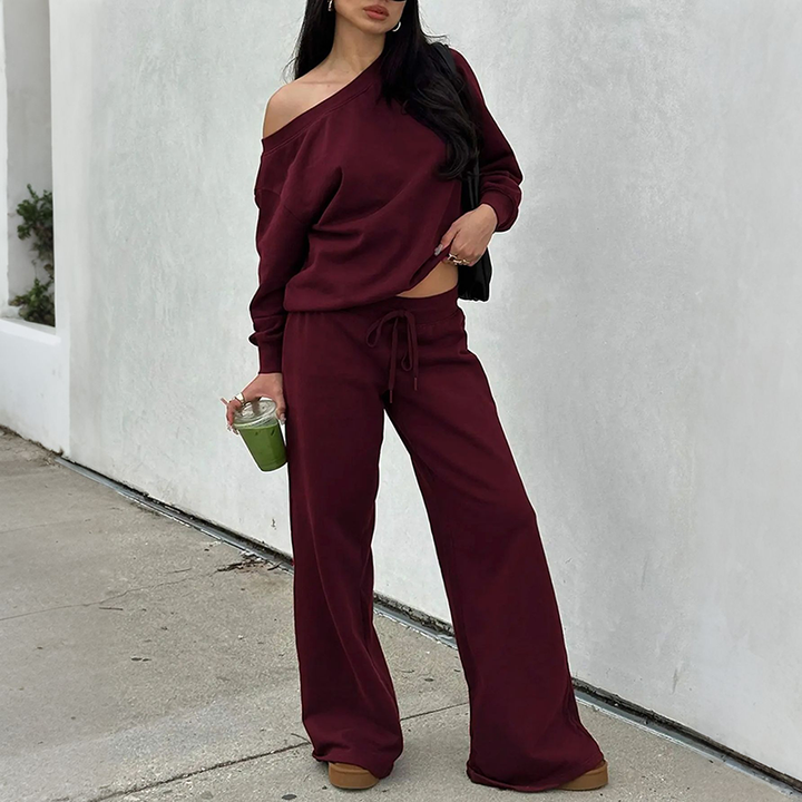 Relax Fit Off Shoulder Pant Outfit