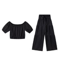 High Waist Wide Leg Tie Set