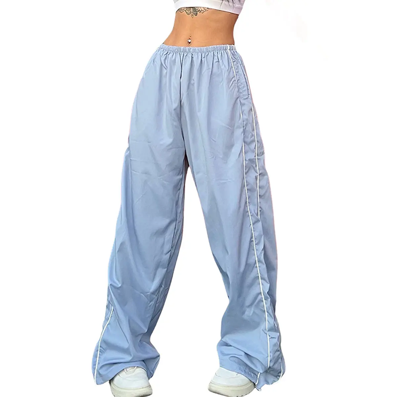 Elastic Waist Side Stripe Trousers