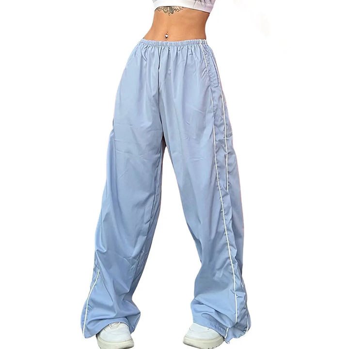 Elastic Waist Side Stripe Trousers