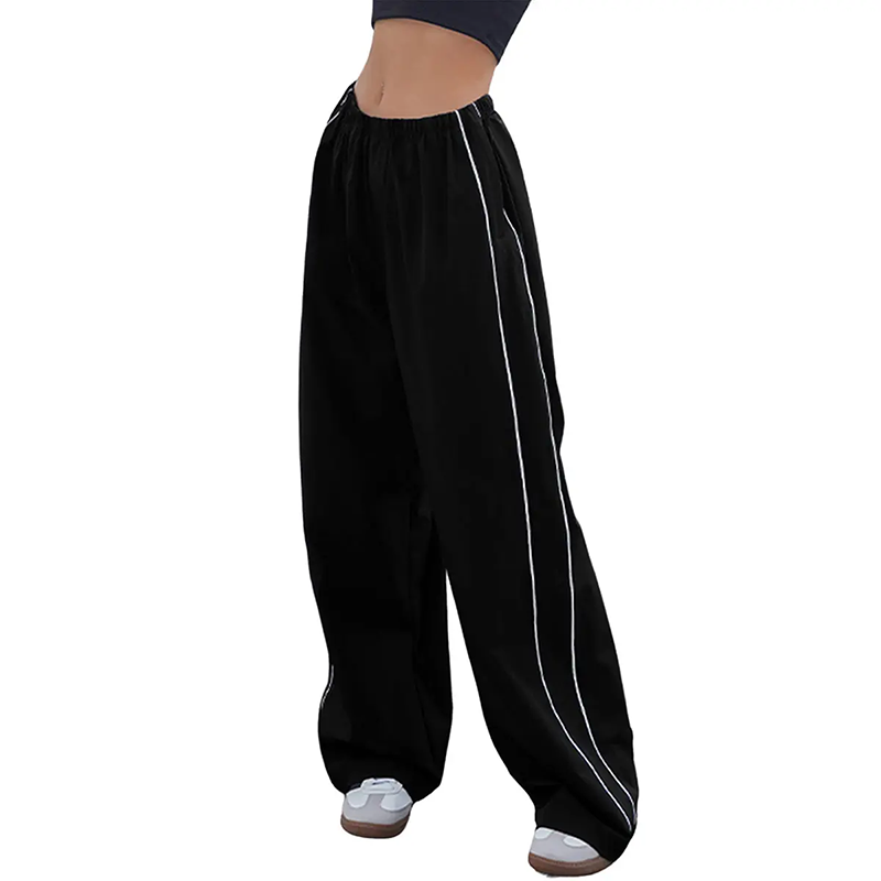 Elastic Waist Side Stripe Trousers
