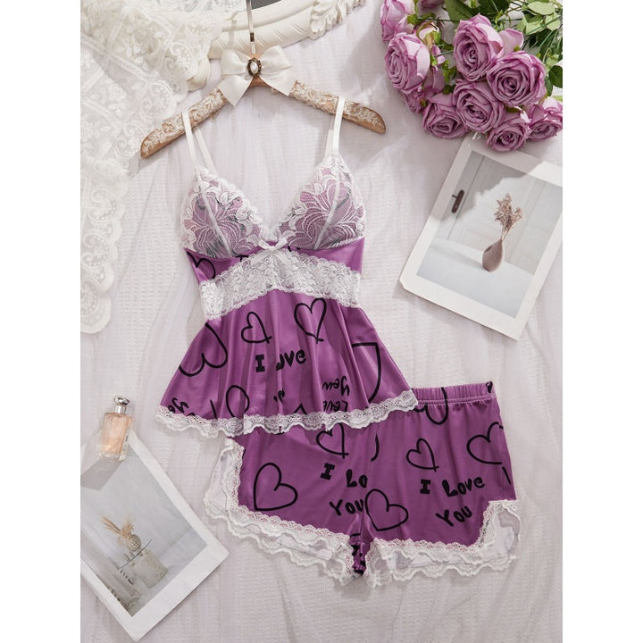 Holiday Lace Pajama Set