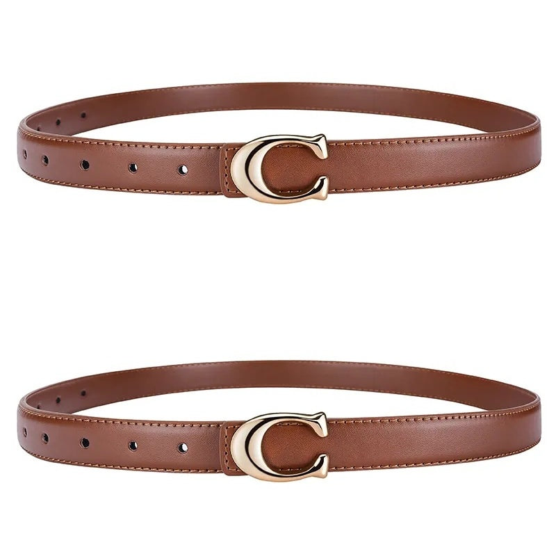 Minimalist Gold Buckle Belt