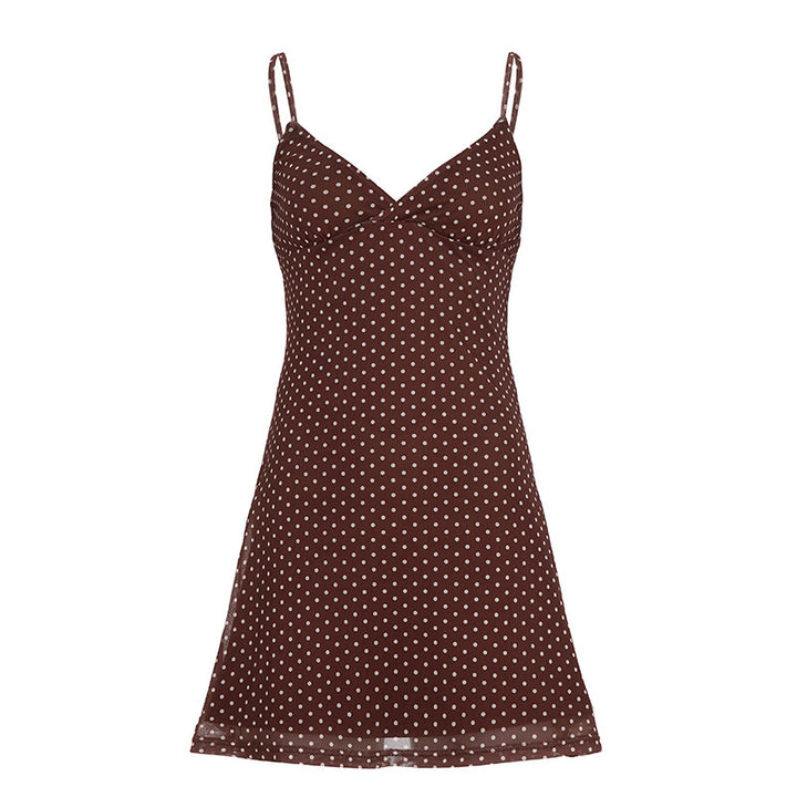 Polka Dot Backless Cami Dress