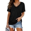 V Neck Dolman Sleeve Shirred Loose Top