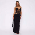 Sexy Mesh Strap Bodycon Maxi Dress