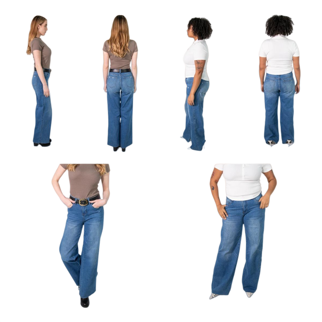 Stretch Wide Leg Slimming Women's Jeans