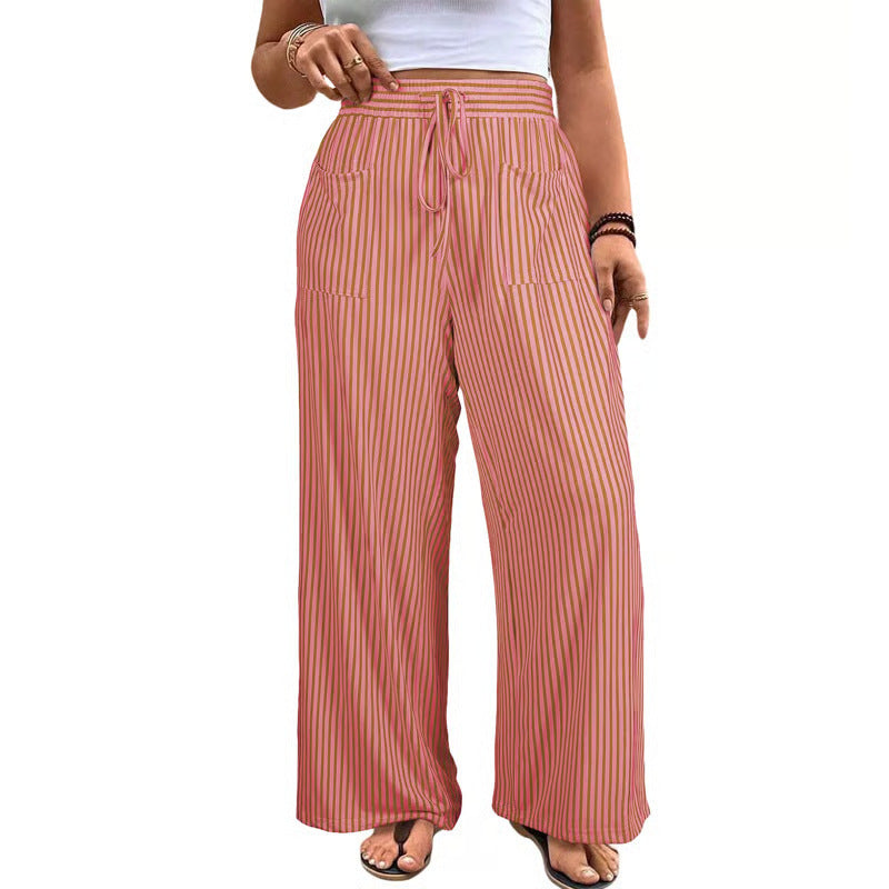 Striped Wide Leg Palazzo Pants