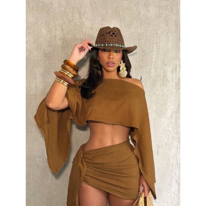 One Shoulder Resort Skirt Set