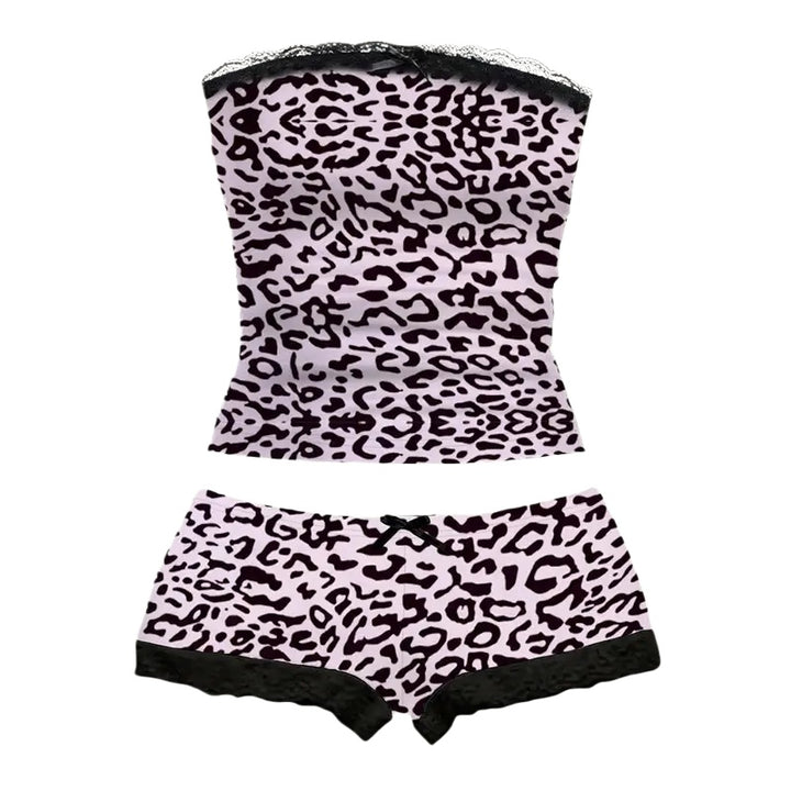 Leopard Lace Lounge Set