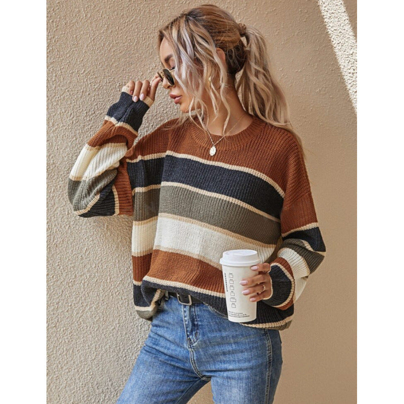Vintage Striped Oversized Sweater