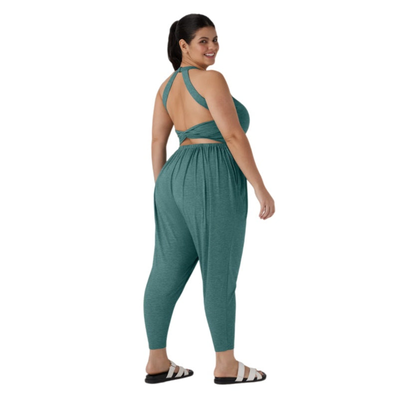 Plus Size Casual Harem Pocket Jumpsuit