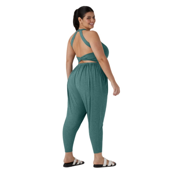 Plus Size Casual Harem Pocket Jumpsuit