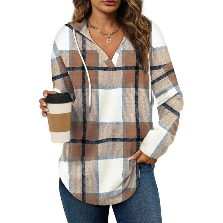Plaid Oversized Hoodie Shirt