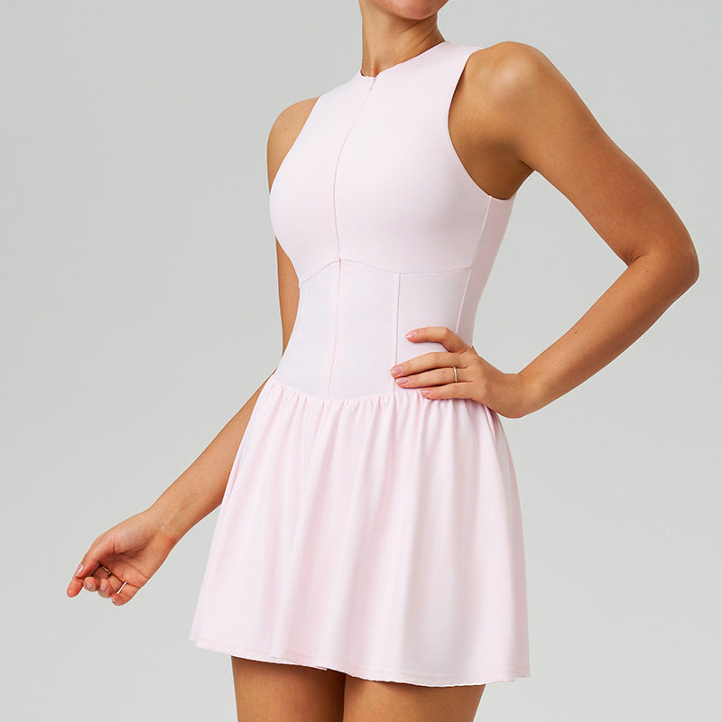 Cloud Feel Half Zip Dress With Shorts
