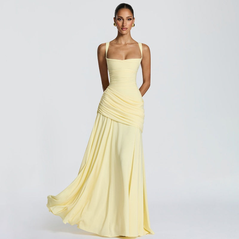 Elegant Ruched Maxi Dress