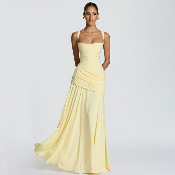 Elegant Ruched Maxi Dress