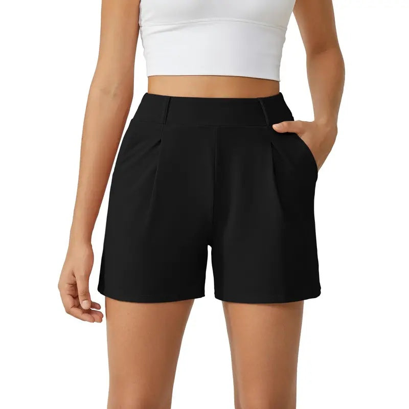 High Waist Pocket Summer Shorts
