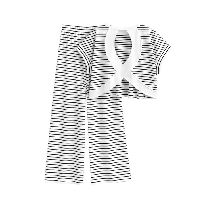 Striped Cross Back Lounge Set