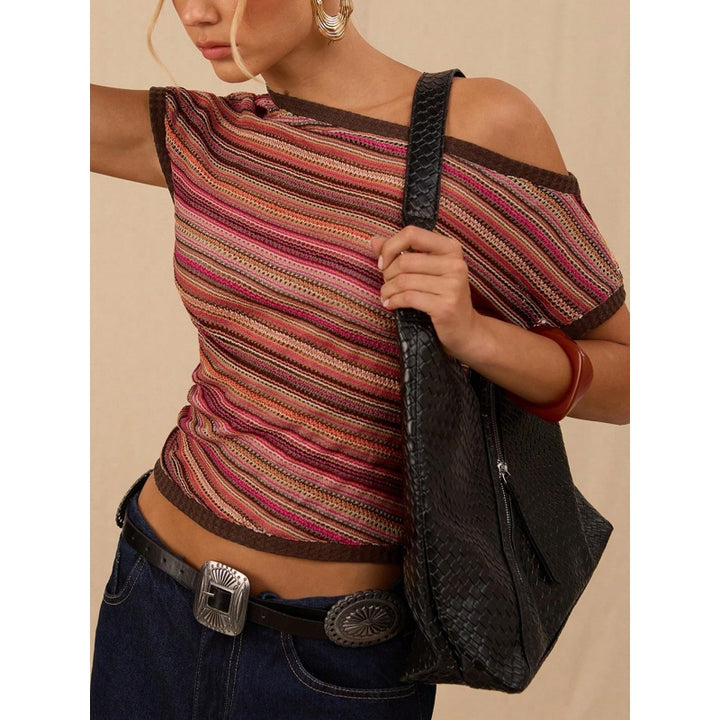 Vintage One Shoulder Knit Top