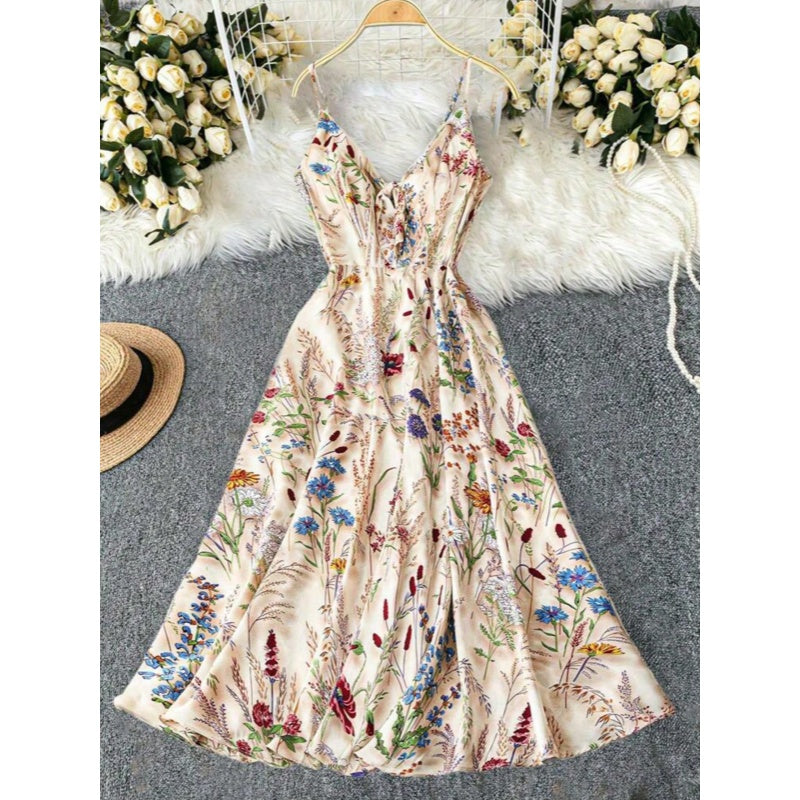 Floral Boho Cami A Line Dress