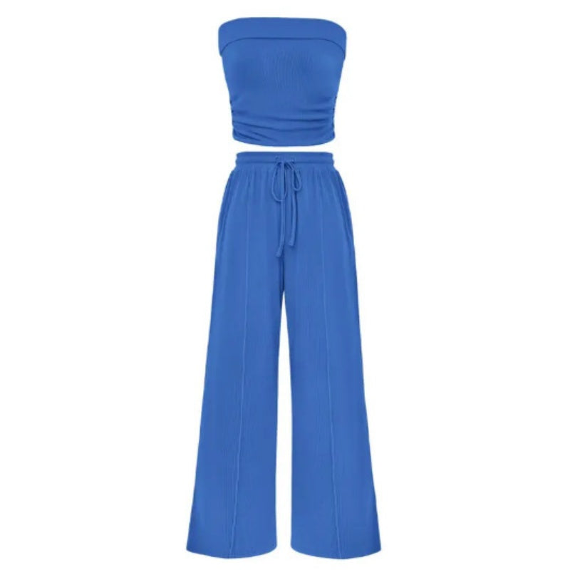 Ribbed Strapless Lounge Set