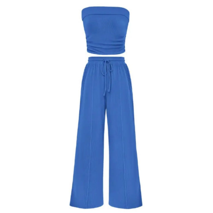 Ribbed Strapless Lounge Set