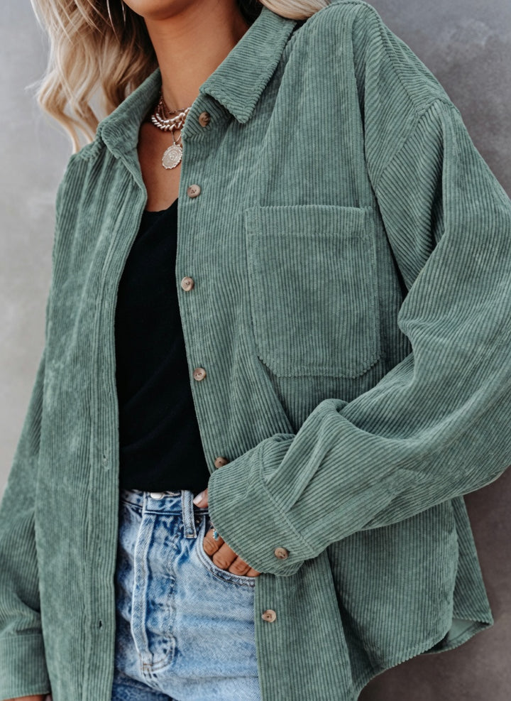 Corduroy Shirt Jacket For Women