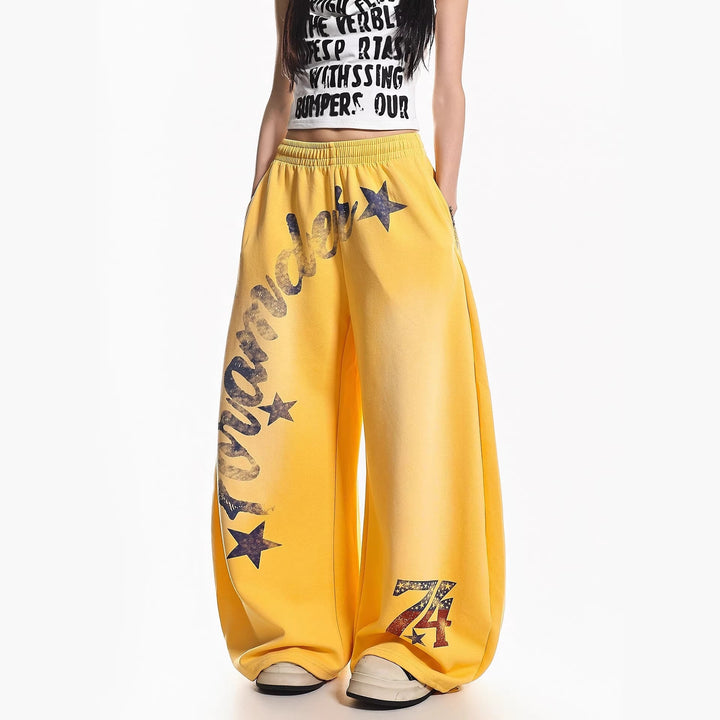 Vintage Star Wide Leg Sweatpants