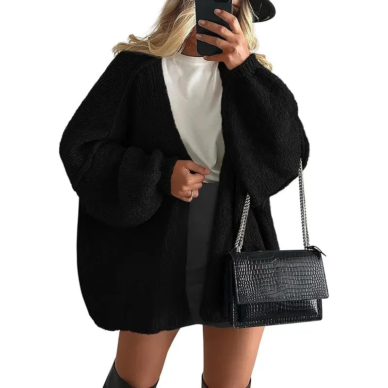 Oversized Knit Cardigan Sweater