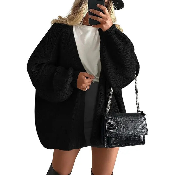 Oversized Knit Cardigan Sweater