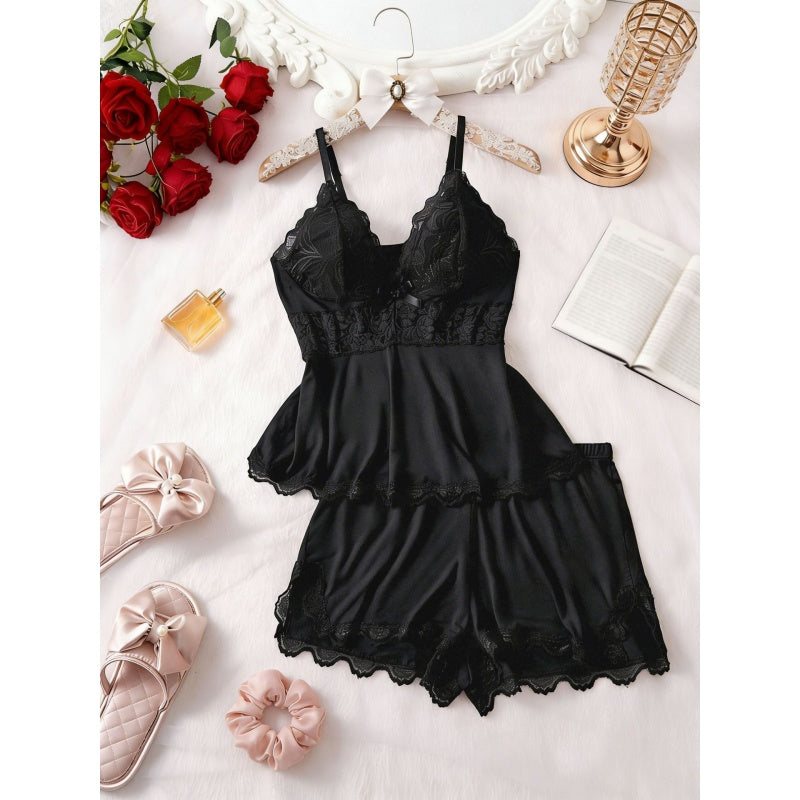 Elegant Lace Cami Pajama Set