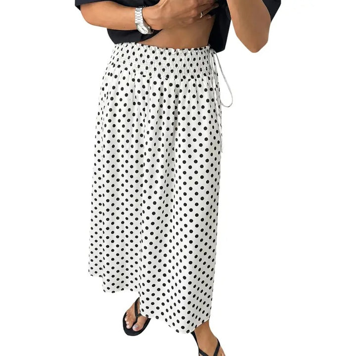 Boho Polka Dot Maxi Skirt