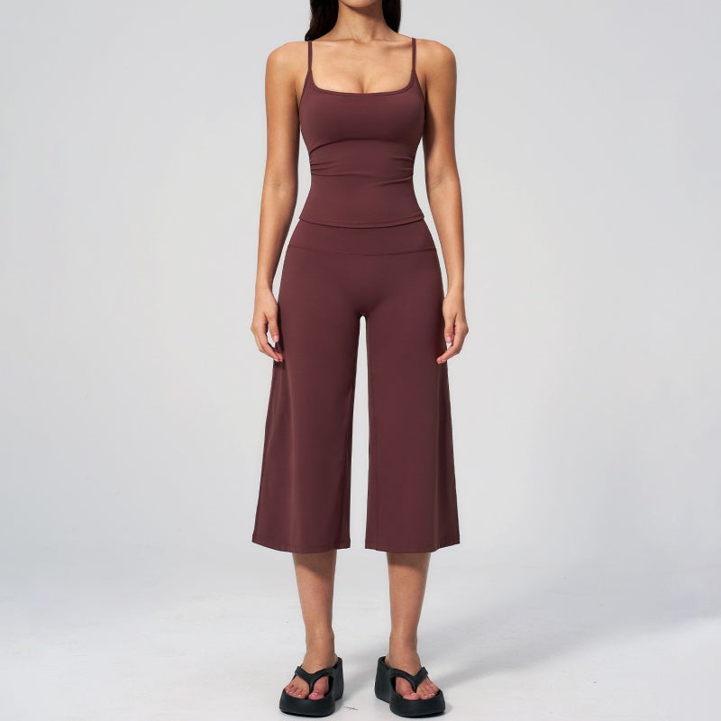 Quick Dry Cami High Waist Capri Set