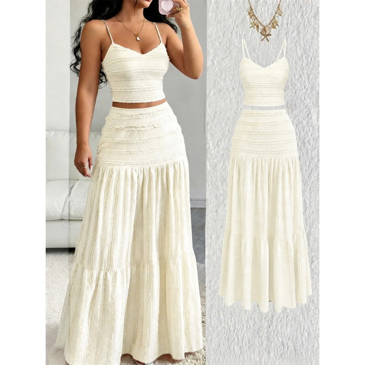 Knit Crop Top Skirt Set