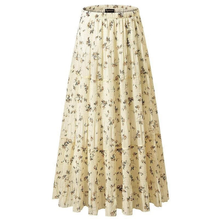 Boho Patchwork Chiffon Maxi Skirt