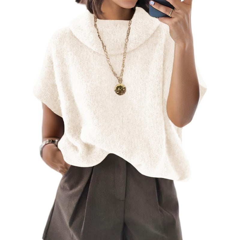 Oversized Turtleneck Knit Sweater