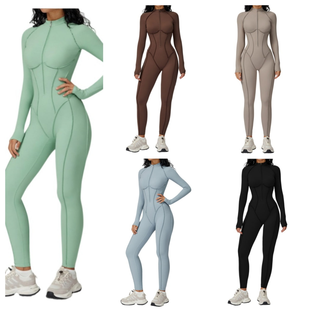 Tummy Control Athletic One Piece Jumpsuit