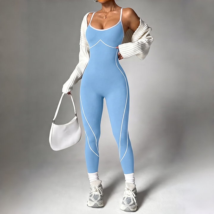 Criss Cross Back Yoga Jumpsuit