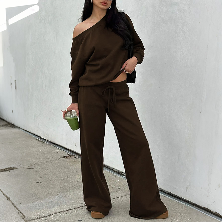 Relax Fit Off Shoulder Pant Outfit
