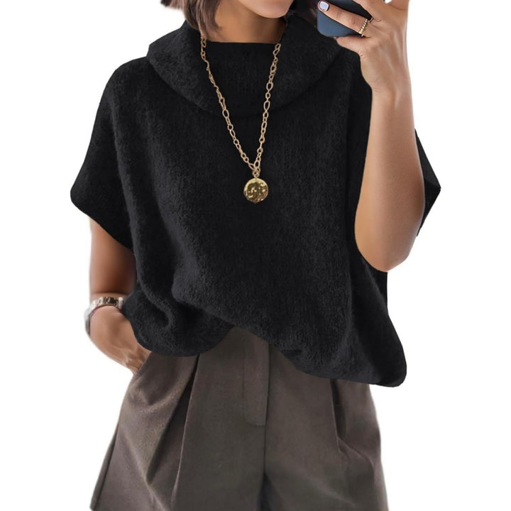 Oversized Turtleneck Knit Sweater