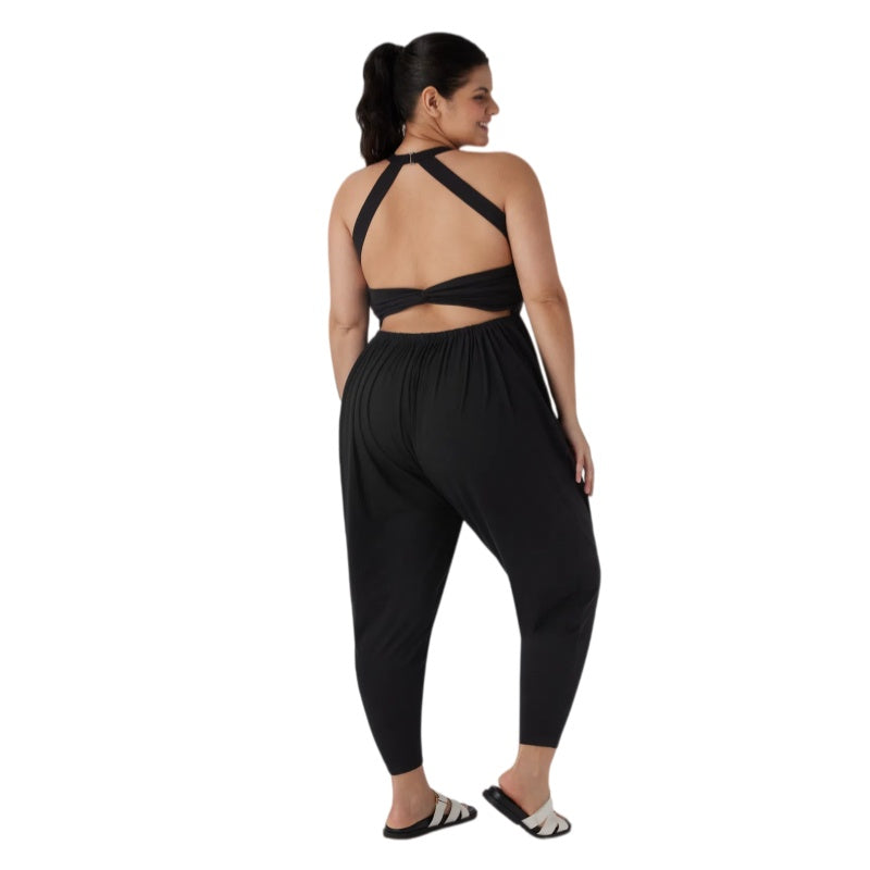 Plus Size Casual Harem Pocket Jumpsuit