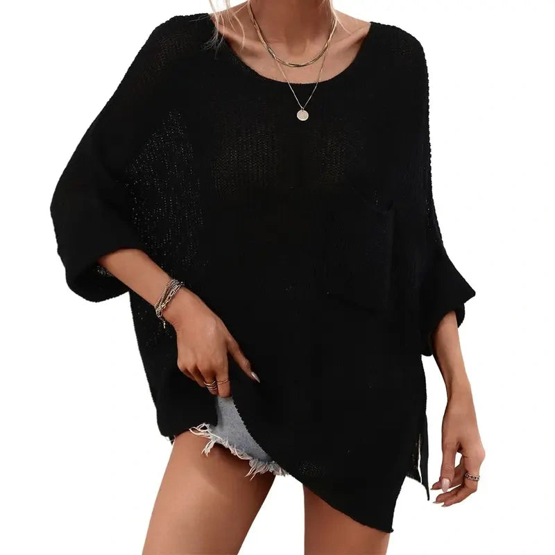 Slouchy Pocket Knit Sweater